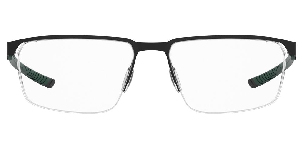 Under Armour UA 5049/G/US Men’s Rectangular Half Rim Eyeglasses Frames – 3OL Matte Black Green