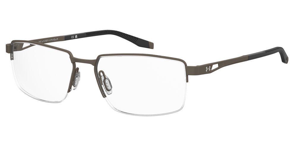 Under Armour UA 5078/G/US S05 Grey Brown Rectangular Men's Eyeglasses