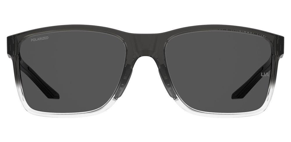 Under Armour UA Hustle XL/US FS2M9 Grey Shaded Crystal Full Rim Rectangular Sunglasses