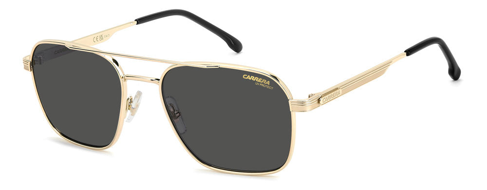 Carrera CA 379/S/US J5GIR Gold Rectangular Men's Sunglasses