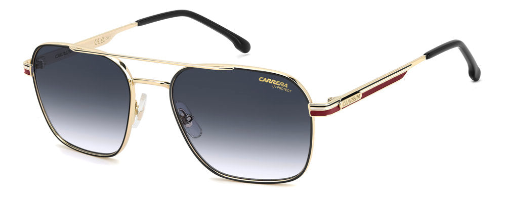Carrera CA 379/S/US W3J08 Gold Striped Rectangular Men's Sunglasses