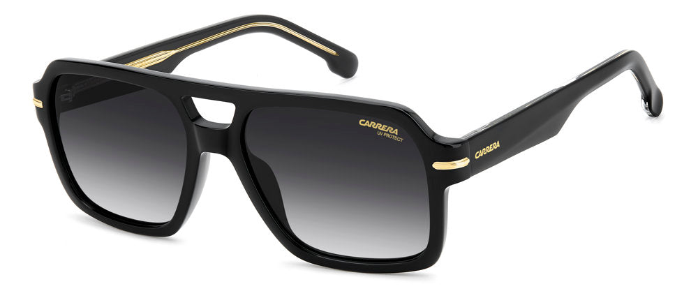 Carrera CA 377/S/US 8079O Black Rectangular Men's Sunglasses