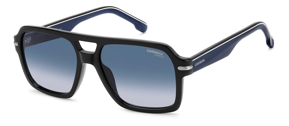 Carrera CA 377/S/US D5108 BLK BLUE B Rectangular Men's Sunglasses