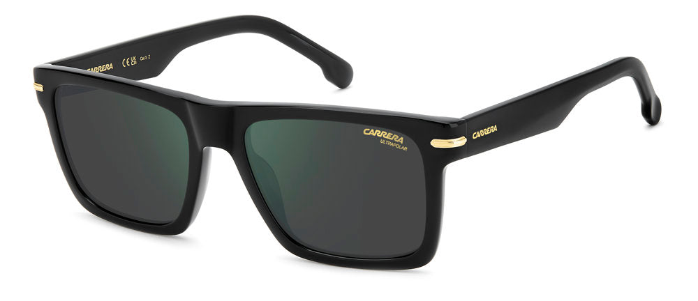 Carrera CA 378/S/US 807Q3 Black Rectangular Men's Sunglasses
