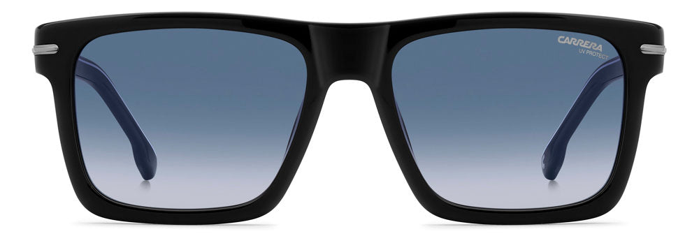 Carrera CA 378/S/US D5108 Black Blue Rectangular Men's Sunglasses