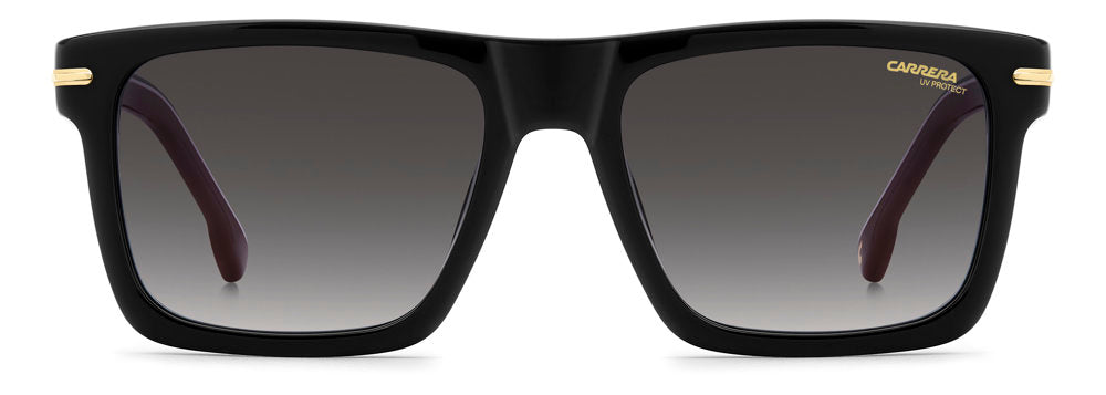 Carrera CA 378/S/US OIT9O Black Red Rectangular Men's Sunglasses