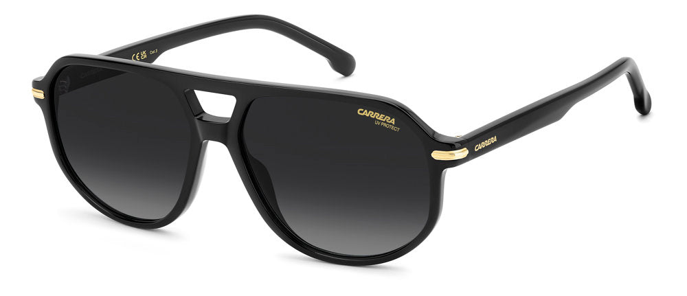 Carrera CA 375/S/US 8079O Black Rectangular Men's Sunglasses