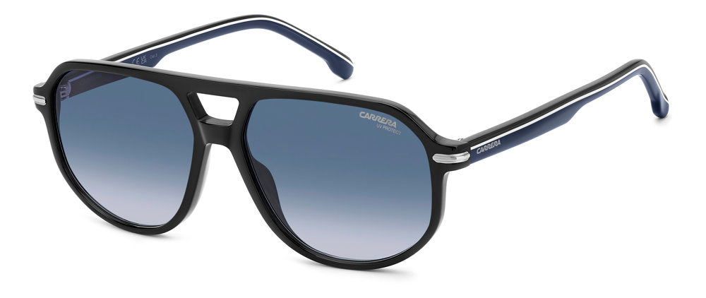 Carrera CA 375/S/US D5108 BLK BLUE B Rectangular Men's Sunglasses