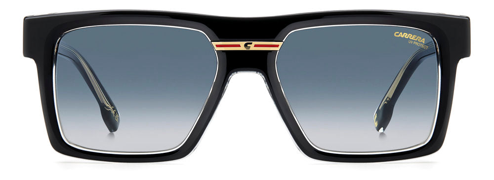 Carrera Victory C 25/S EI708 Black Crystal Rectangular Flat Top Men's Sunglasses