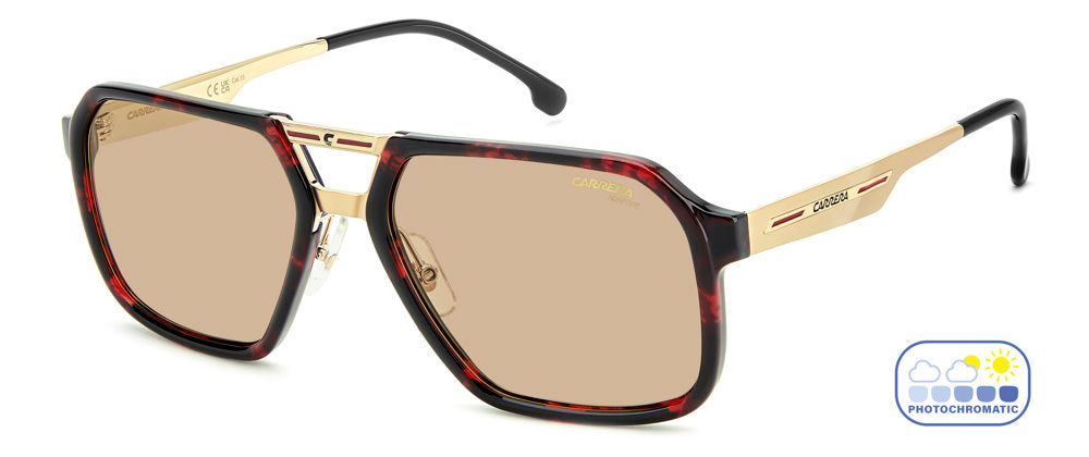 Carrera Victory C 27/S 0UCII Red Havana Rectangular Men's Sunglasses