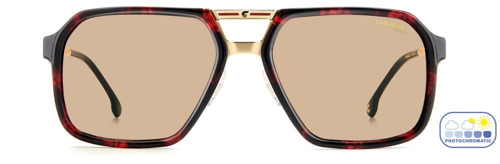 Carrera Victory C 27/S 0UCII Red Havana Rectangular Men's Sunglasses