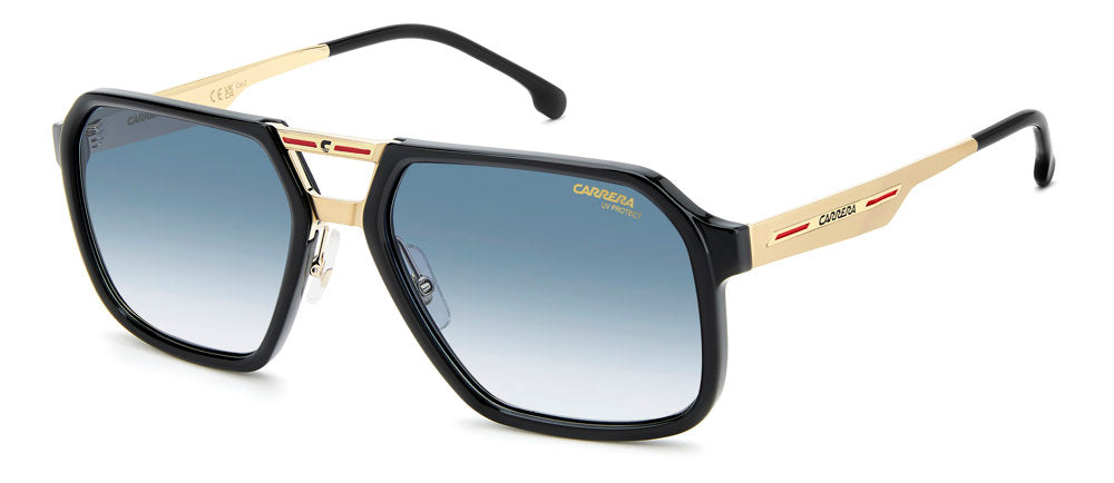Carrera Victory C 27/S 2M208 Black Gold Rectangular Men's Sunglasses