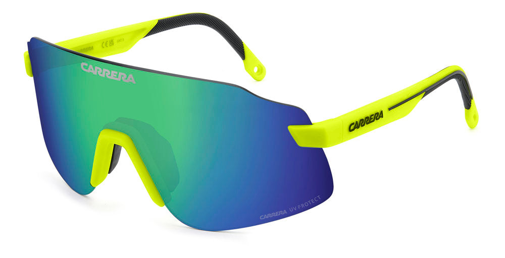 Carrera C Sport 16/S 2V7Z9 MT Yellow Rectangular Shield Men's Sunglasses