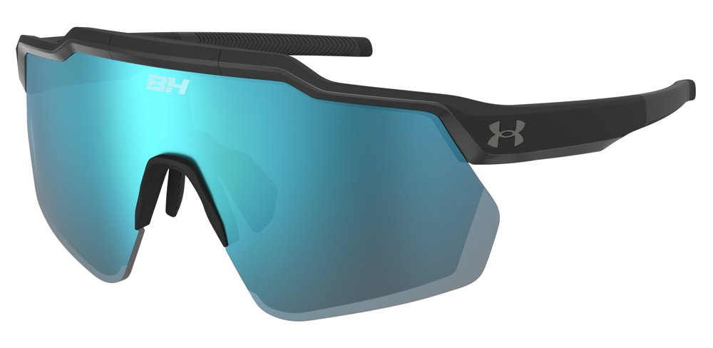 Under Armour UA Flipped Pro D51Z0 Black Blue Half Rim Mask Sunglasses
