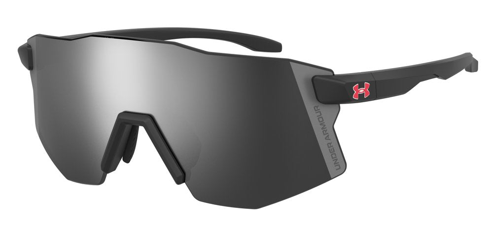 Under Armour UA Grid Pro/G 124T4 Matte Black Silver Rimless Mask Sunglasses
