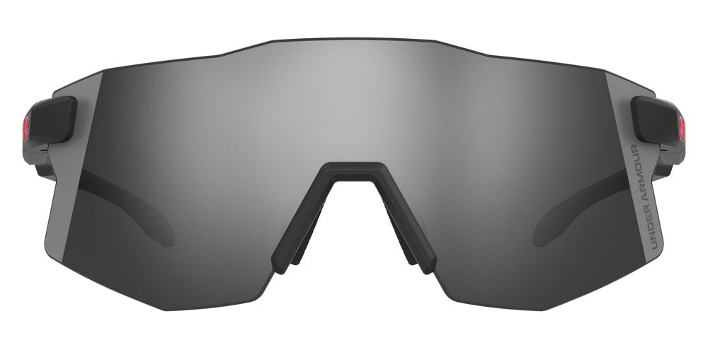 Under Armour UA Grid Pro/G 124T4 Matte Black Silver Rimless Mask Sunglasses