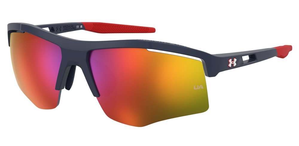 Under Armour UA Flexlite JR WIRMI Matte Blue Red Half Rim Rectangular Sunglasses