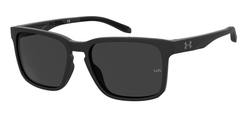 Under Armour UA Assist 2 003IR Matte Black Full Rim Rectangular Sunglasses