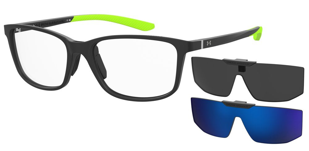 Under Armour UA 9023/C 0VKZ0 MTBLKBLUE Full Rim Rectangular Eyeglasses