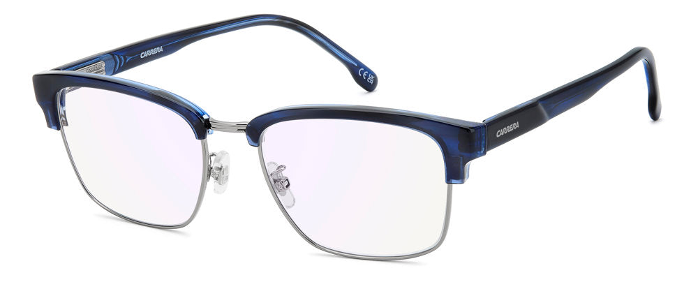 Carrera C Flex 16/G 38I2Y Blue Horn Rectangular Browline Men's Eyeglasses