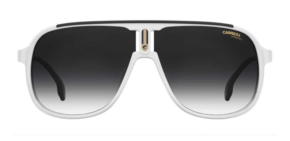 Carrera Carrera 1007/S CCP9O White Black Gold Square Men's Sunglasses