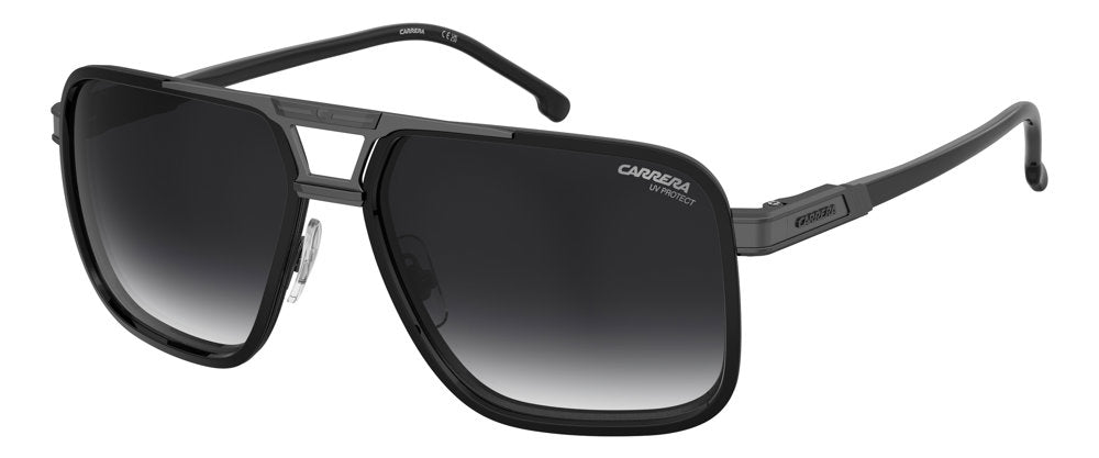 Carrera 1071/S ANS9O Black Dark Ruthenium Rectangular Men's Sunglasses