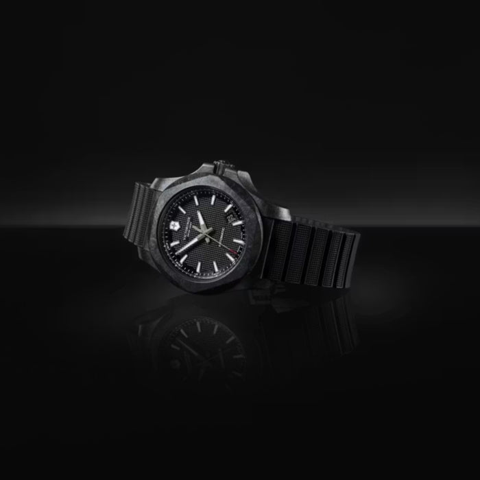 Victorinox I.N.O.X. Carbon Mechanical Black Alox Pattern Dial Men's Watch 241866.1