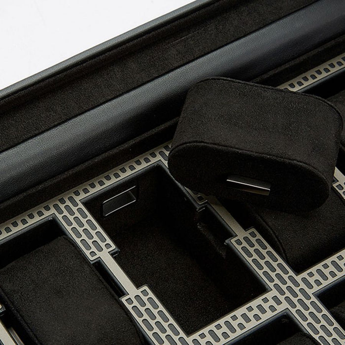 Wolf Axis 10 Piece Powder Coat Watch Box with Drawer 488103