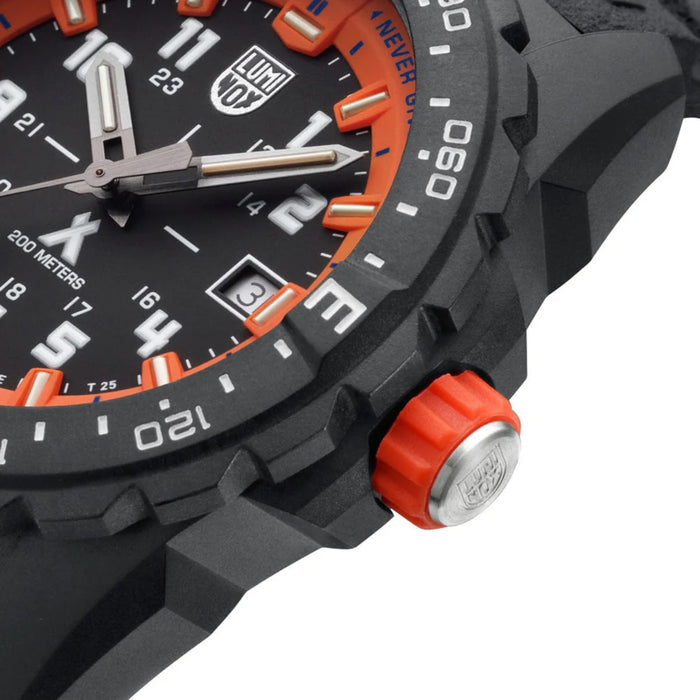 Luminox Bear Grylls Survival Mountain 43mm Lightweight Black Dial With Orange Crown Men's Watch XB.3739