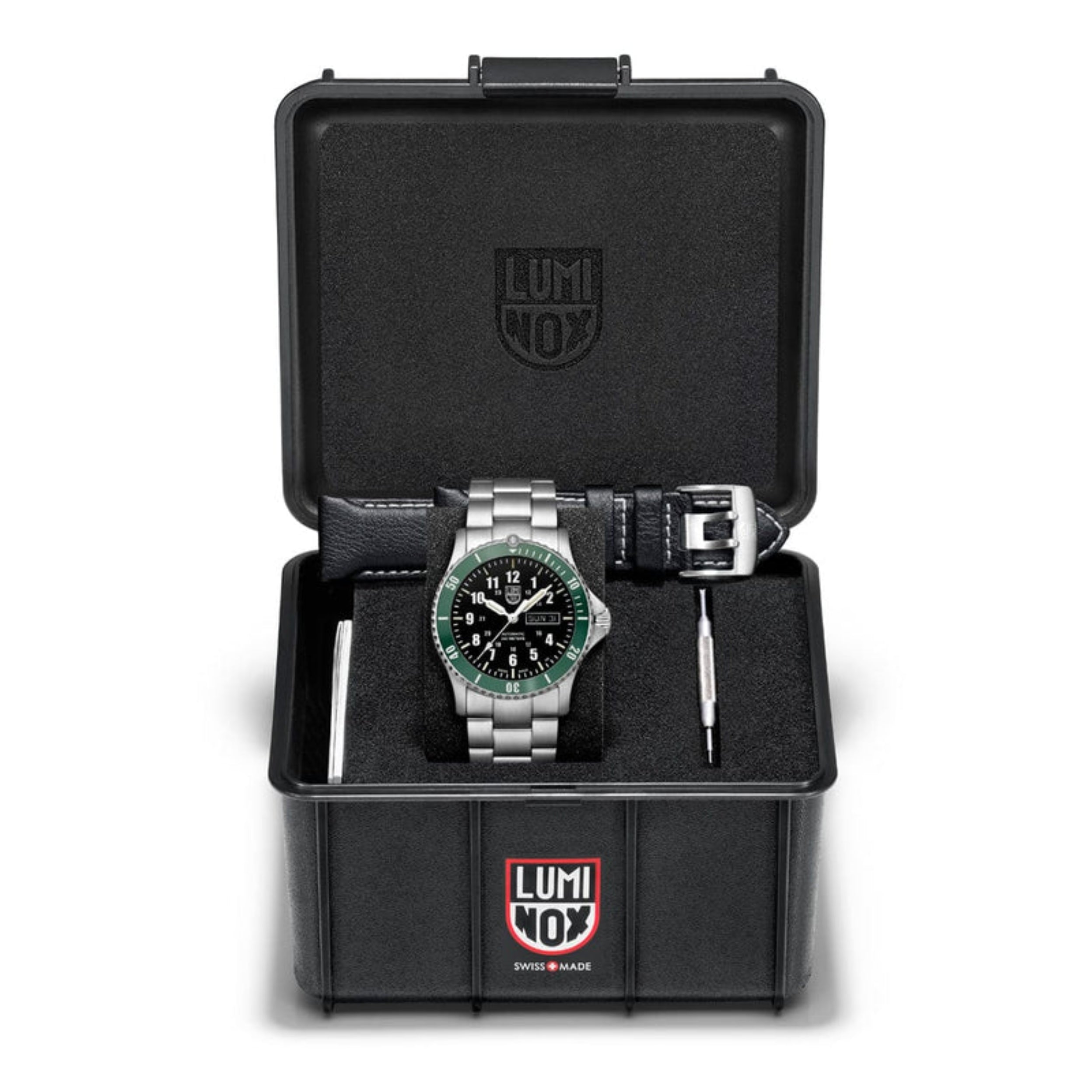 Luminox Automatic Sport Timer 42mm Black Dial With Green Bezel Dive Men's Watch XS.ZI21.1.SET