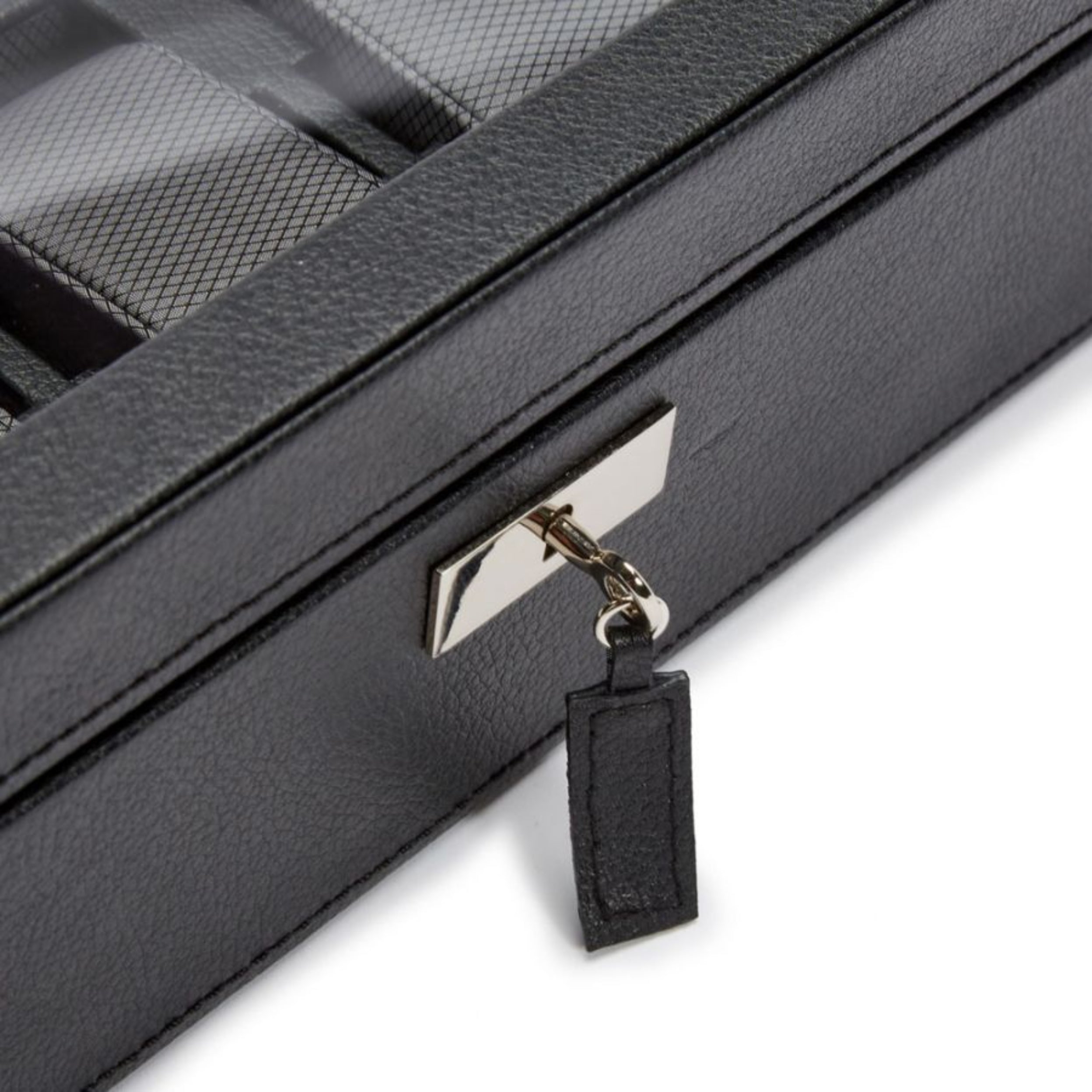 Wolf Classic 15 Piece Black Vegan Leather Watch Box 466302