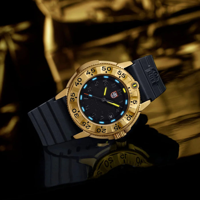 Luminox Navy SEAL Foundation 3220 43mm Military Dive Gold Edition Men's Watch XS.3221.NSF