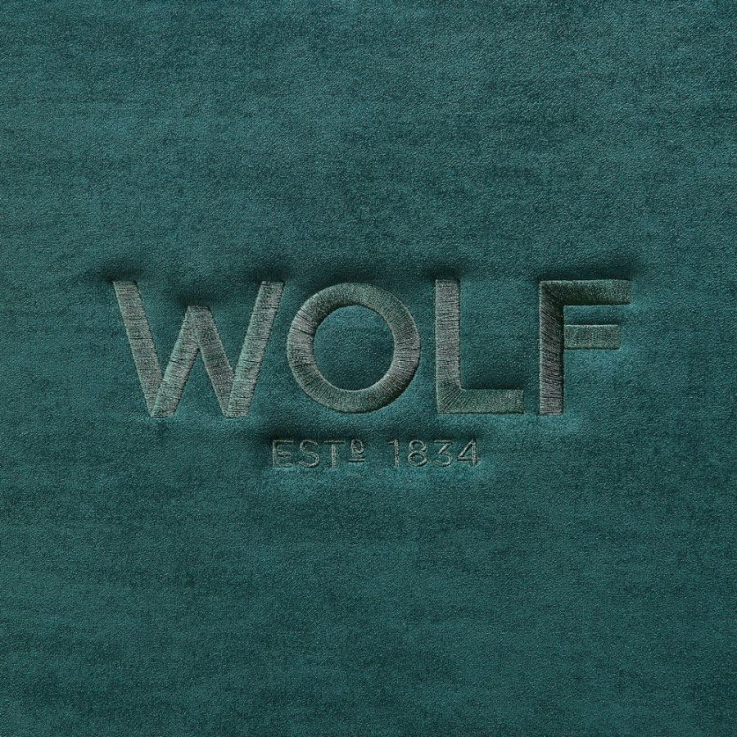 Wolf Athos Green Vegan Leather 20 Piece Watch Winder and Jewelry Safe 49002043