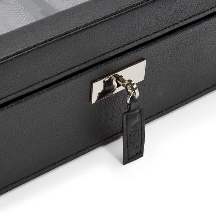 Wolf Classic 8 Piece Black Vegan Leather Watch Box 466002