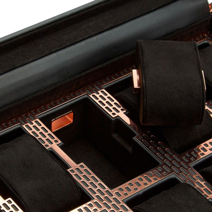 Wolf Axis 10 Piece Copper Watch Box with Drawer 488116