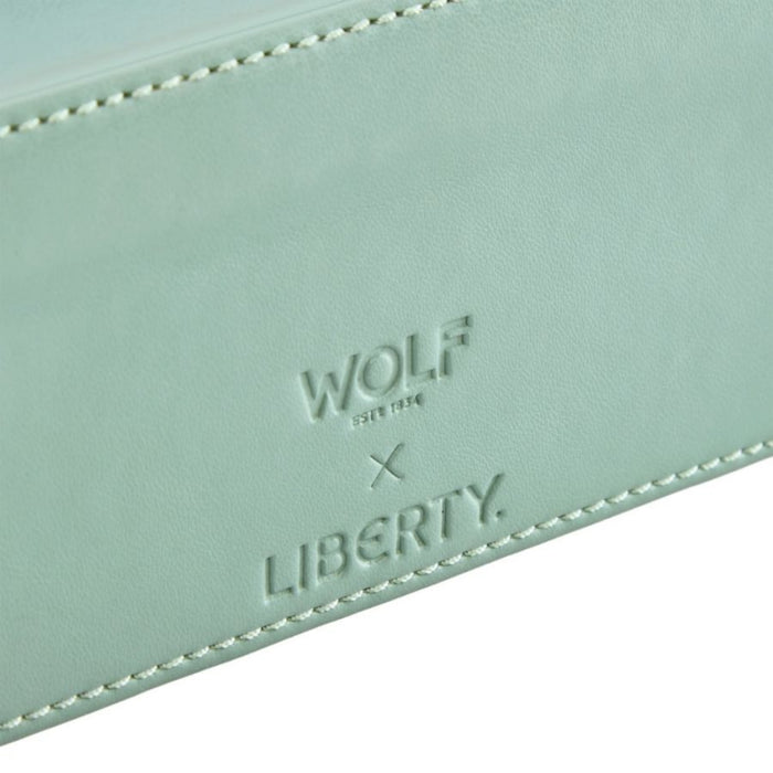 WOLF X LIBERTY All Over Ianthe Sage Green Medium Jewelry Zip Case 381251
