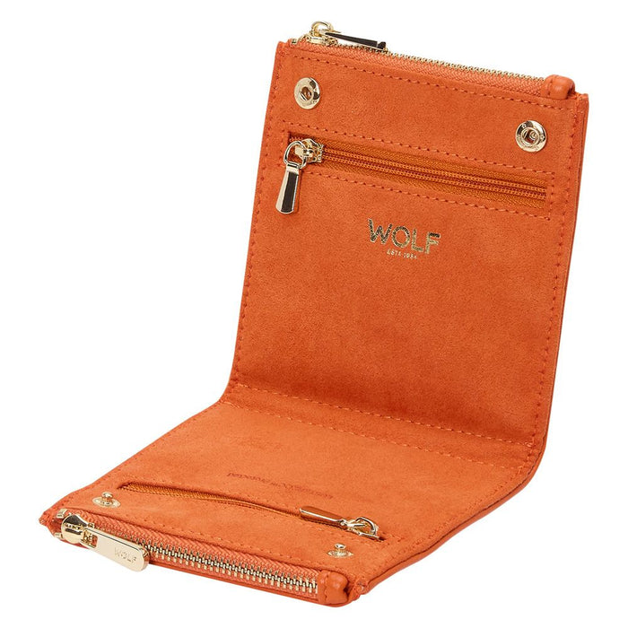 Wolf Maria Set of 3 Zip Jewelry Pouches White/Navy/Tangerine 766600_3