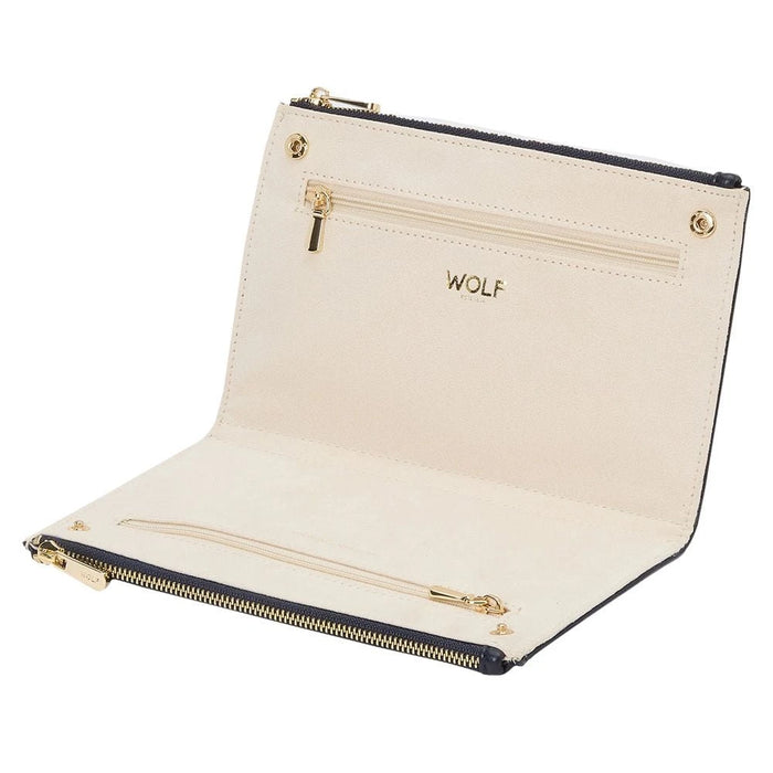 Wolf White/Navy/Tangerine Maria Set Of 3 Zip Jewelry Pouches 766600_5