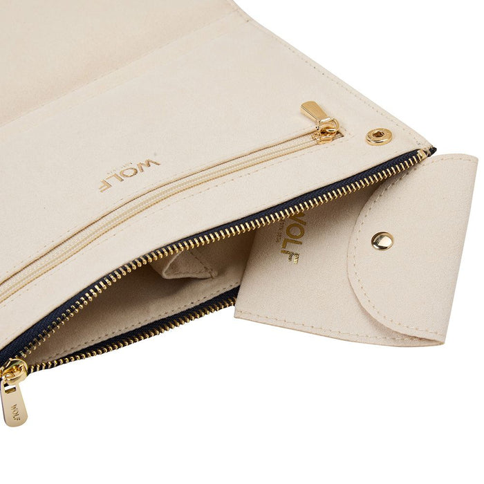 Wolf Maria Set of 3 Zip Jewelry Pouches White/Navy/Tangerine 766600_6