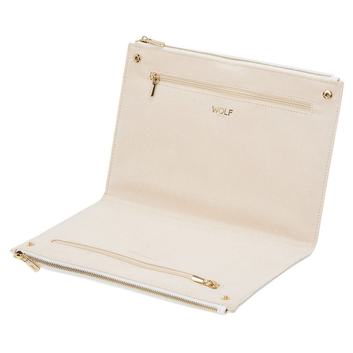 Wolf Maria Set of 3 Zip Jewelry Pouches White/Navy/Tangerine 766600_8