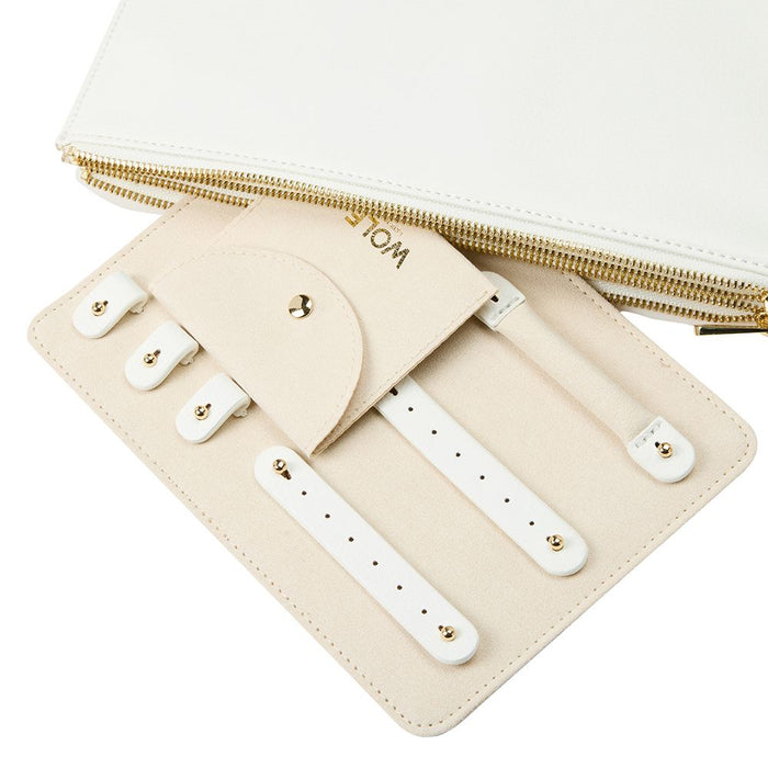 Wolf Maria Set of 3 Zip Jewelry Pouches White/Navy/Tangerine 766600_9