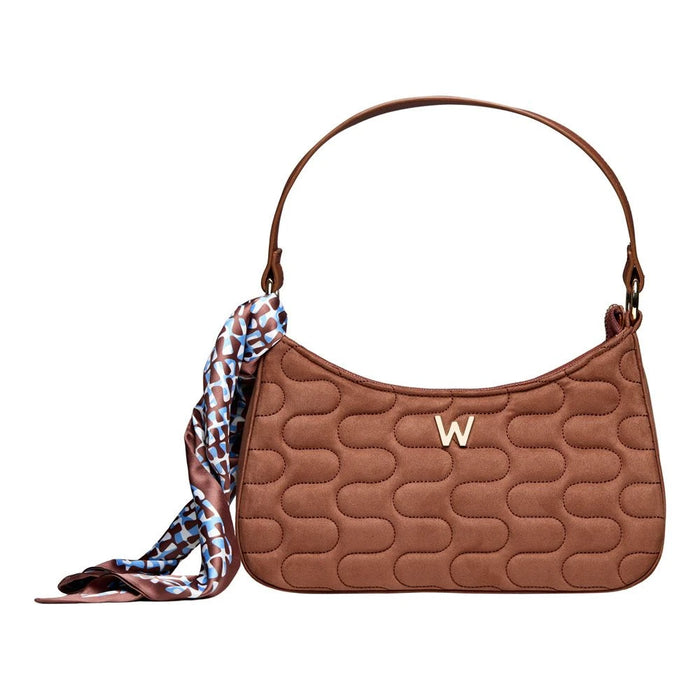 Wolf Nutshell Brown Mimi Swirl Shoulder Bag With Scarf 769206_2