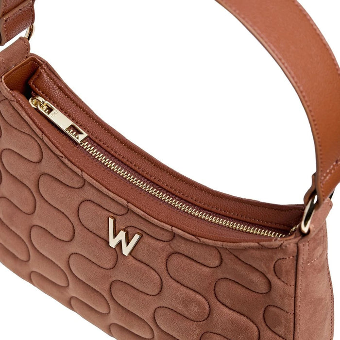 Wolf Nutshell Brown Mimi Swirl Shoulder Bag With Scarf 769206_4