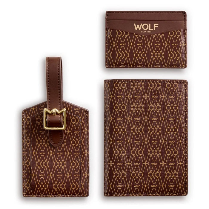 Wolf Brown Signature Passport, Card Case & Luggage Tag Gift Set 777633_2