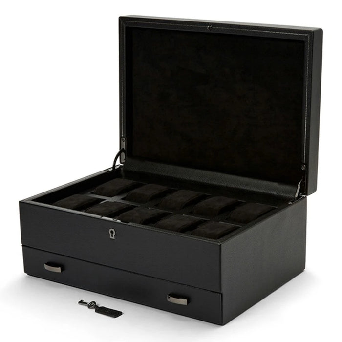 Wolf Black British Racing 10 Piece Watch Box With Storage 792802_3