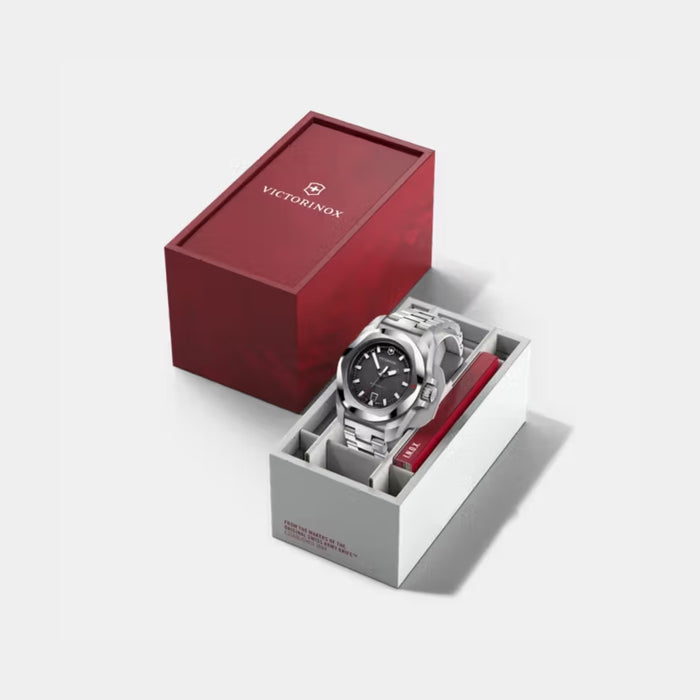 Victorinox I.N.O.X. Quartz Black Dial Stainless Steel Men's Watch 242030