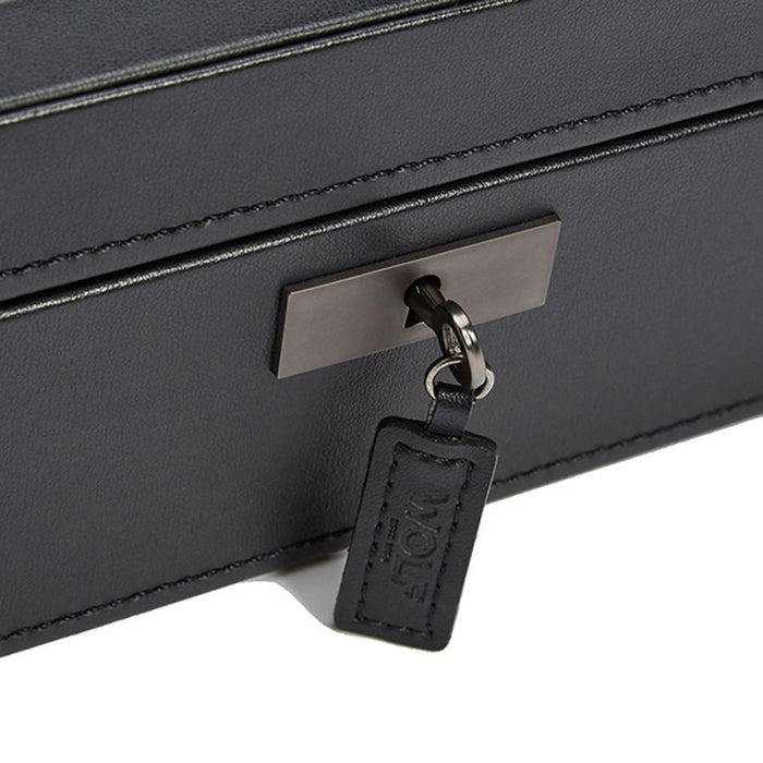 Wolf Axis 8 Piece Powder Coat Vegan Leather Watch Box 488003