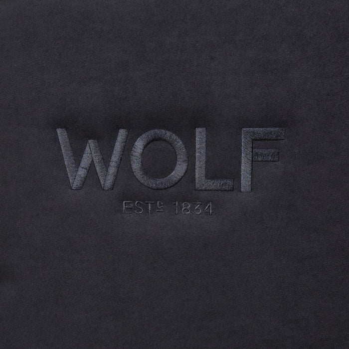 Wolf Athos Black Vegan Leather 16 Piece Watch Winder and Jewelry Safe 49001603