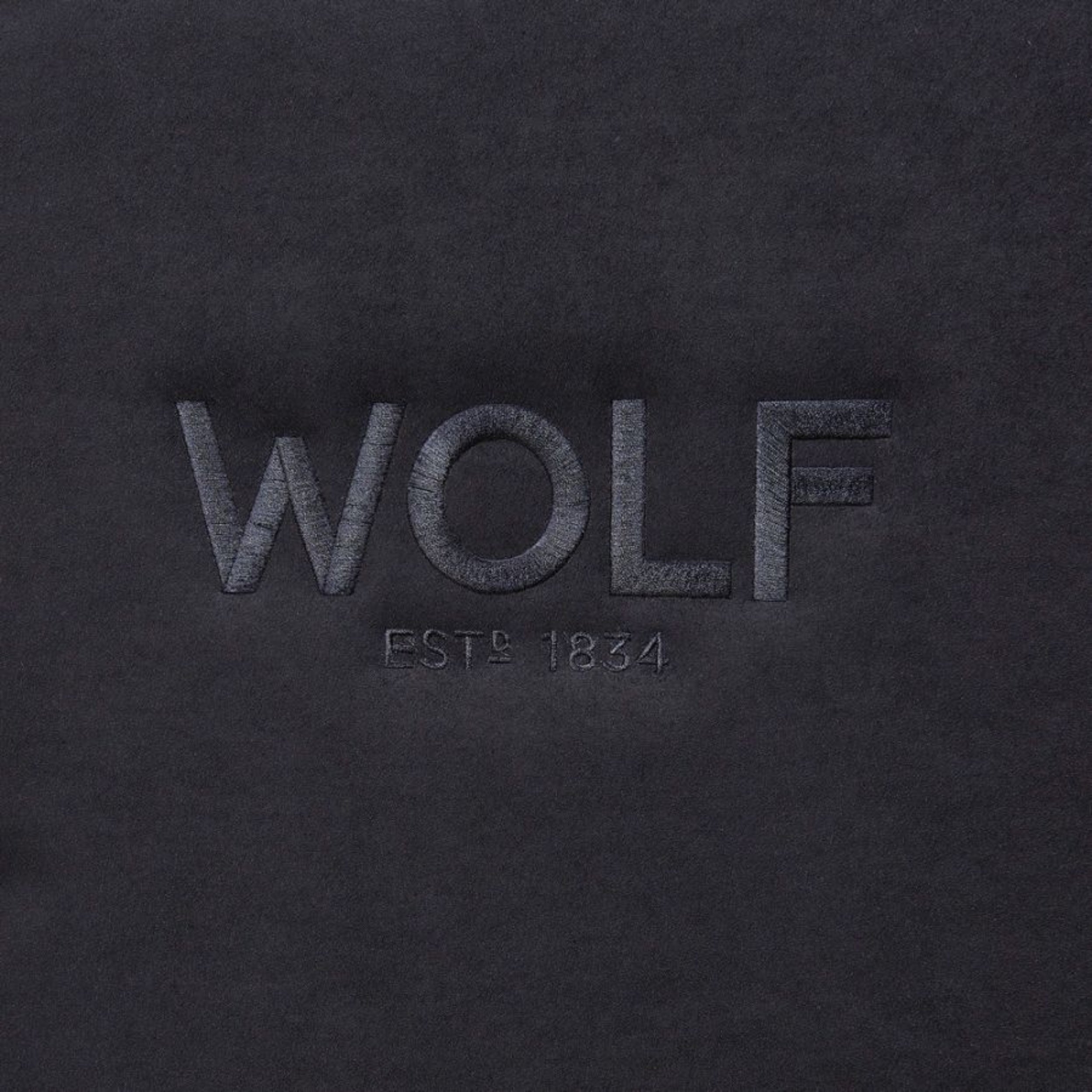 Wolf Athos Black Vegan Leather 4 Piece Watch Winder and Jewelry Safe 4900403