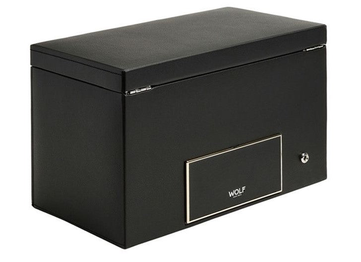 Wolf Roadster Double Vegan Leather Watch Winder With Storage 457256